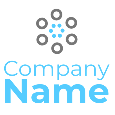 Abstract bleu and grey circles logo - Fiori
