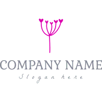 delicate Pink plant logo - Bloemist