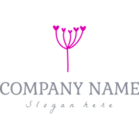 delicate Pink plant logo - Spa & Estética