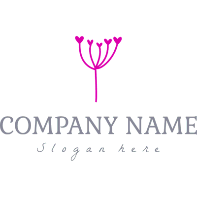 delicate Pink plant logo - Floral