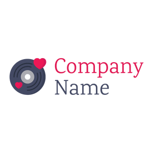 Hearts Vinyl logo on a White background - Abstract
