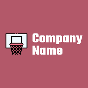 Alice Blue Basketball hoop on a Blush background - Sport