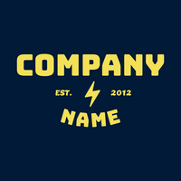 Logo with lightning - Construction & Tools