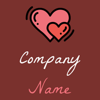 Heart logo on a Lusty background - Partnervermittlung