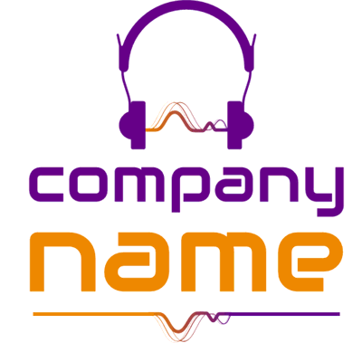 purple headphones logo - Arte & Intrattenimento