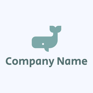 Filled Whale logo on a Alice Blue background - Abstracto