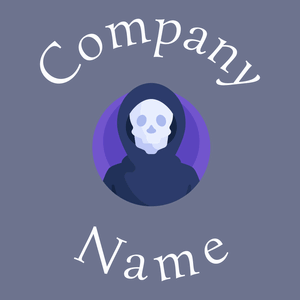 Grim reaper logo on a Slate Grey background - Abstracto