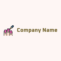 Nail polish logo on a Snow background - Moda & Belleza