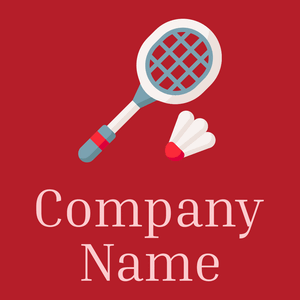 Badminton on a Fire Brick background - Esportes