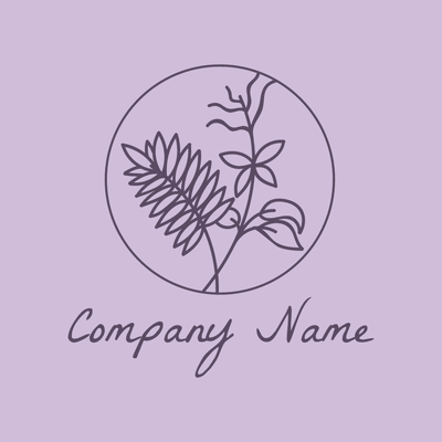delicate branch and flower logo - Mode & Beauté