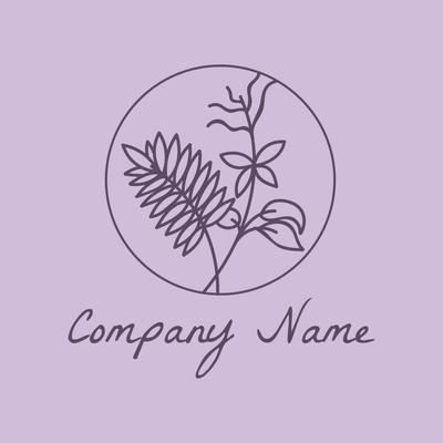 delicate branch and flower logo - Moda & Belleza