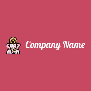 Ganesha logo on a Mandy background - Religiosidade