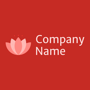 Lotus logo on a Fire Brick background - Spa & Estética