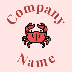 Crab on a Misty Rose background - Tiere & Haustiere