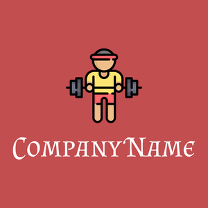 Athlete logo on a Sunset background - Sport
