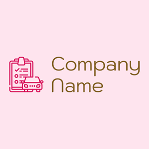 Logo inspection logo on a pink background - Automobile & Véhicule