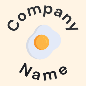 Fried egg logo on a Corn Silk background - Agricultura