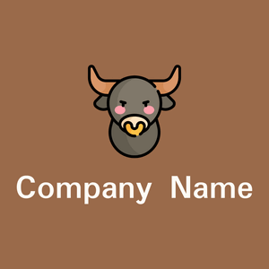 Bull on a Dark Tan background - Animais e Pets