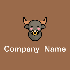 Bull on a Dark Tan background - Animales & Animales de compañía