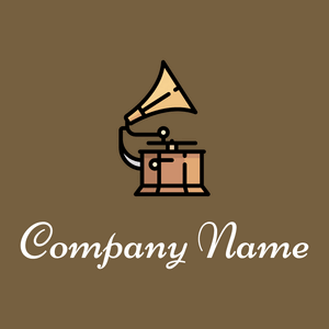 Gramophone on a Yellow Metal background - Venta al detalle