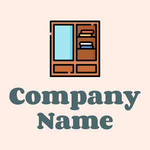 Wooden Closet logo on a Seashell background - Moda & Belleza