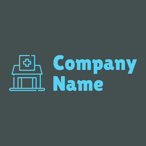 Health clinic logo on a Dark Slate background - Medizin & Pharmazeutik