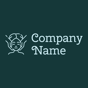 Facial massage logo on a Tiber background - Spa & Estética