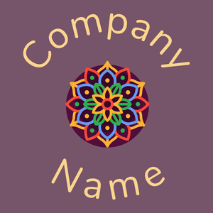 Mandala logo on a Cosmic background - Blumen