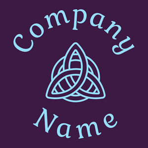 Celtic knot logo on a purple background - Religiosidade