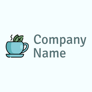 Herbal tea logo on a Azure background - Fiori