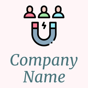 Acquisition logo on a Blush background - Abstracto