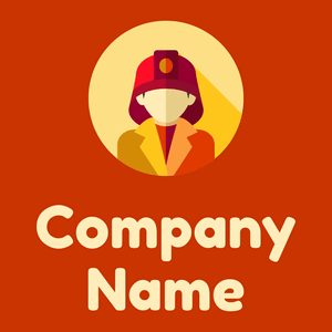 Firefighter on a Tenne (Tawny) background - Seguridad