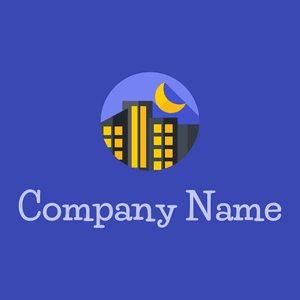 Night life logo on a Free Speech Blue background - Abstracto