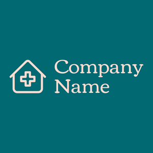 Hospital logo on a Blue Lagoon background - Medizin & Pharmazeutik