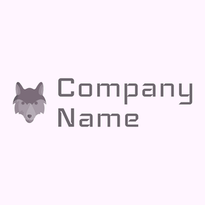 Wolf logo on a Lavender Blush background - Animales & Animales de compañía