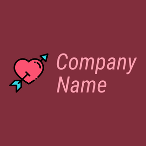 Cupid logo on a Paprika background - Computer