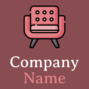 Furniture logo on a Solid Pink background - Móveis