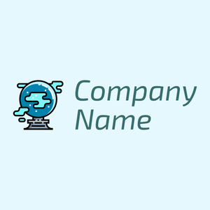Ball logo on a Light Cyan background - Abstrait
