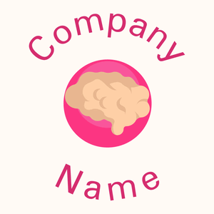 Brain logo on a Seashell background - Medical & Farmacia