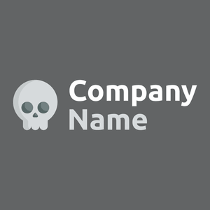 Skull logo on a Mid Grey background - Abstracto