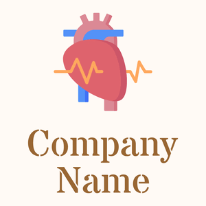 Heart logo on a beige background - Medical & Farmacia