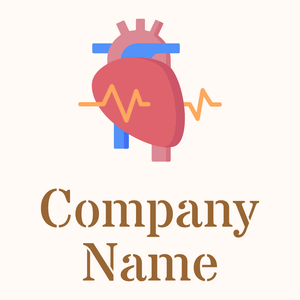 Heart logo on a beige background - Médicale & Pharmaceutique