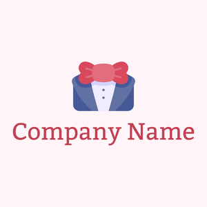 Bow tie logo on a Blush background - Moda & Belleza