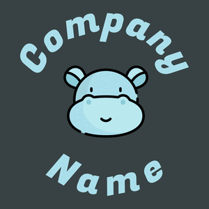 Hippopotamus logo on a Charade background - Animales & Animales de compañía