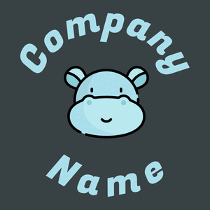 Hippopotamus logo on a Charade background - Tiere & Haustiere
