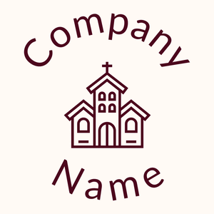 Haunted house logo on a Seashell background - Domaine de l'architechture