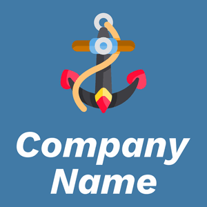 Anchor logo on a Steel Blue background - Abstrait