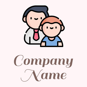 Father and son logo on a Lavender Blush background - Abstracto