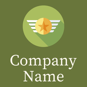 Olive Green Badge on a Dingley background - Industrial