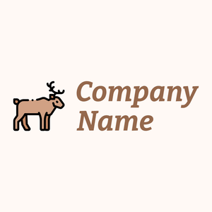 Deer logo on a Seashell background - Dieren/huisdieren
